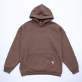 Brown hoodie with Balanced embroidered graphic