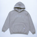 Gray hoodie with Elara embroidered graphic